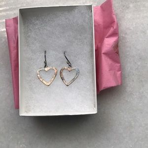 Silver heart earrings